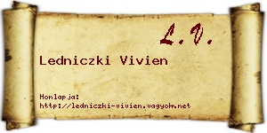 Ledniczki Vivien névjegykártya